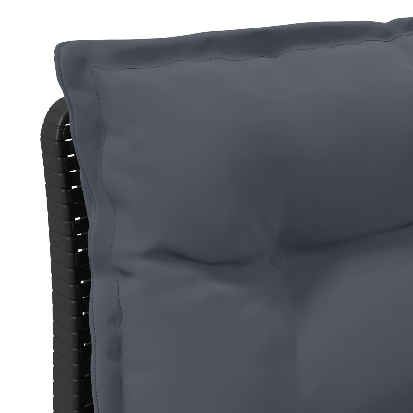 3-Sitzer Garten Sofa mit Kissen Rattan-Look PP Anthrazit