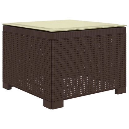 3-Sitzer Garten Sofa mit Kissen Rattan-Look 3-Sitzer PP Braun