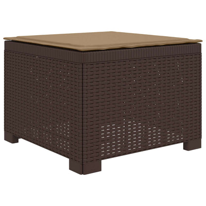 3-Sitzer Garten Sofa mit Kissen Rattan-Look 3-Sitzer PP Braun