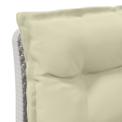 3-Sitzer Garten Sofa mit Kissen Rattan-Look 3-Sitzer PP Weiß