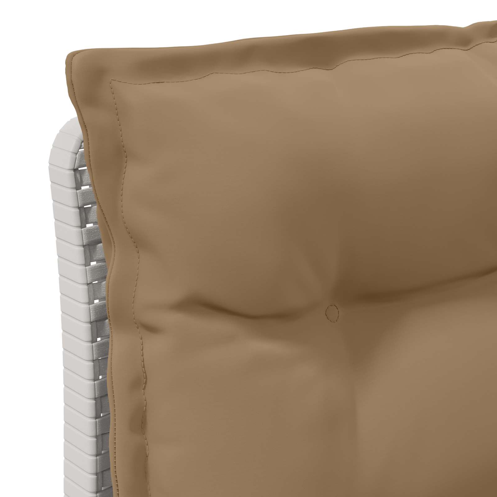 3-Sitzer Garten Sofa mit Kissen Rattan-Look PP Weiß