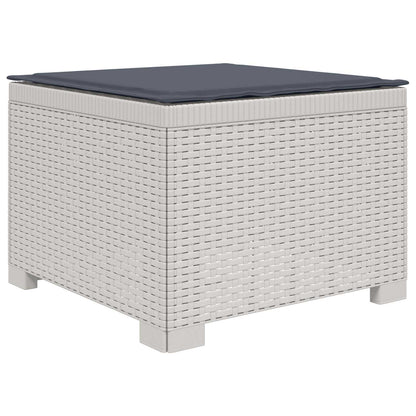 3-Sitzer Garten Sofa mit Kissen Rattan-Look 3-Sitzer PP Weiß