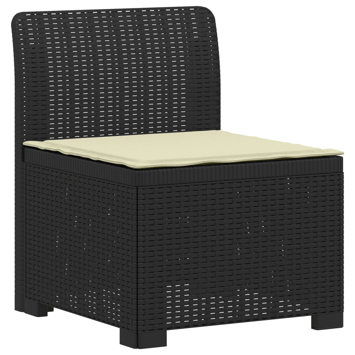 2-Sitzer Garten-Sofa mit Kissen Rattan-Look 2-Sitzer PP