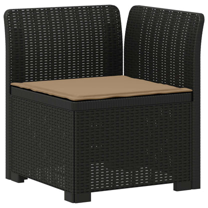 2-Sitzer Garten-Sofa mit Kissen Rattan-Look 2-Sitzer PP