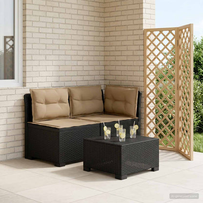 2-Sitzer Garten-Sofa mit Kissen Rattan-Look 2-Sitzer PP