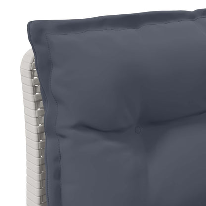2-Sitzer Garten-Sofa mit Kissen Rattan-Look 2-Sitzer PP Weiß