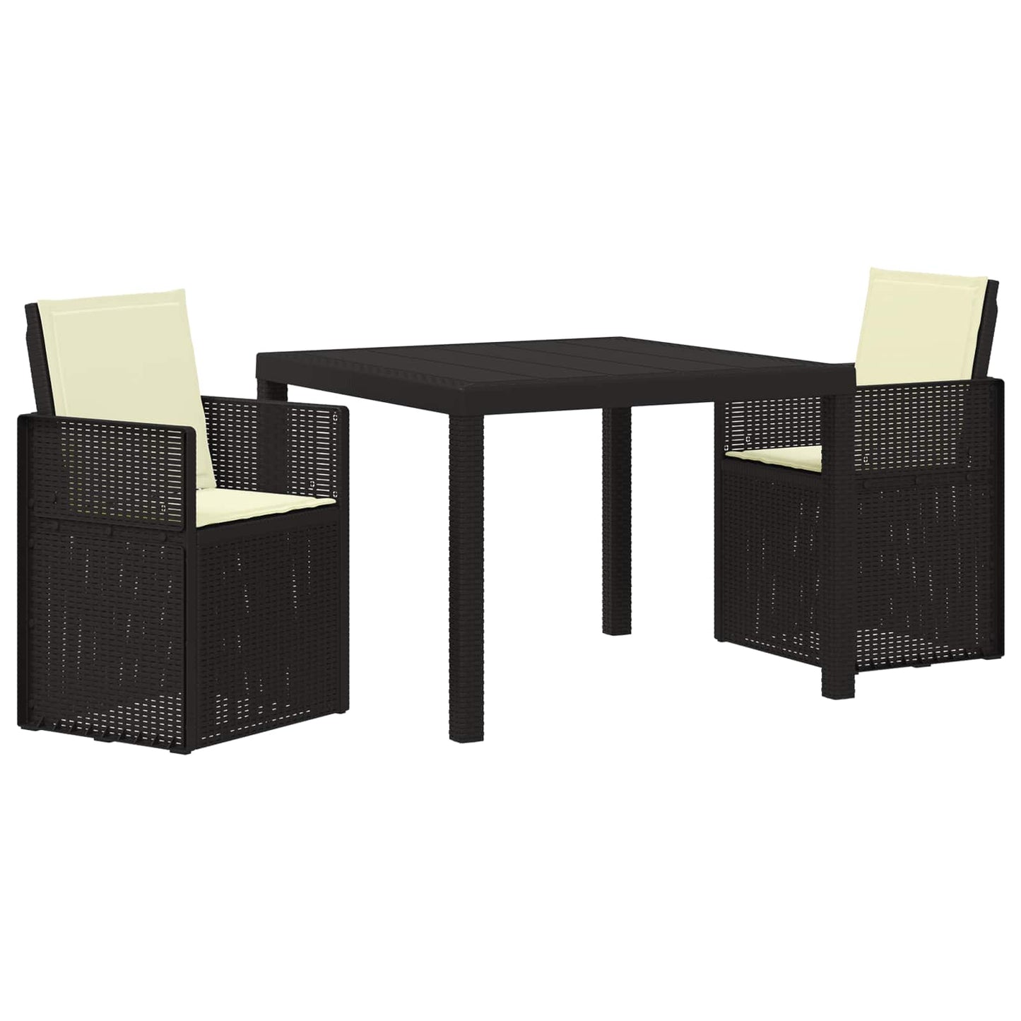Garten Essgruppe 3 stk. Anthrazit und Creme PP