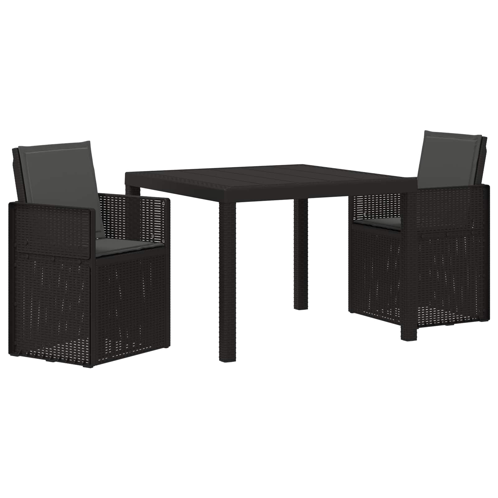 Garten Essgruppe 3 stk. Anthrazit PP