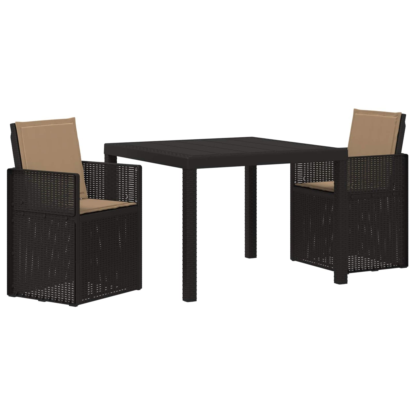 Garten Essgruppe 3 stk. Anthrazit und Taupe PP
