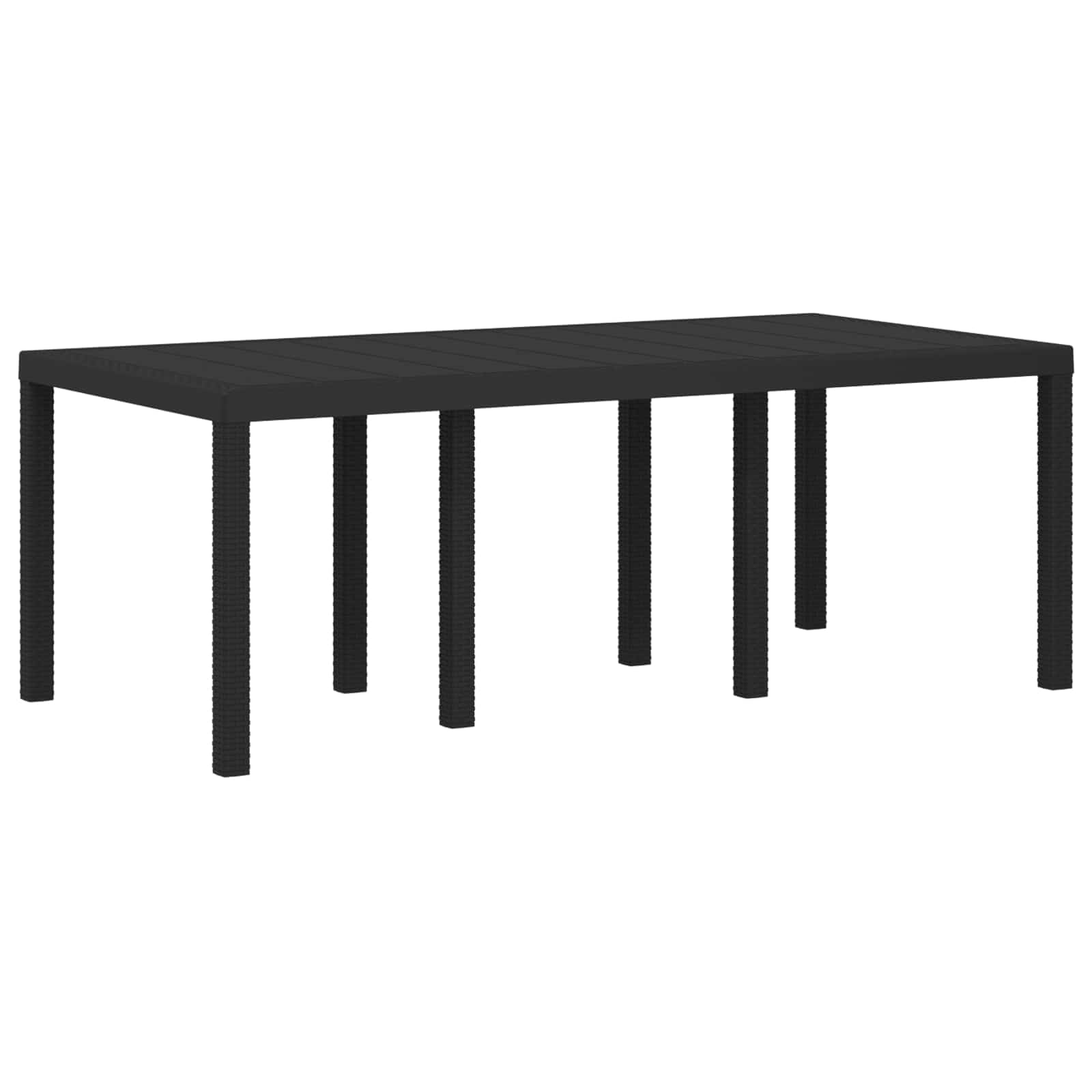Garten Essgruppe 7 Stk. Anthrazit PP