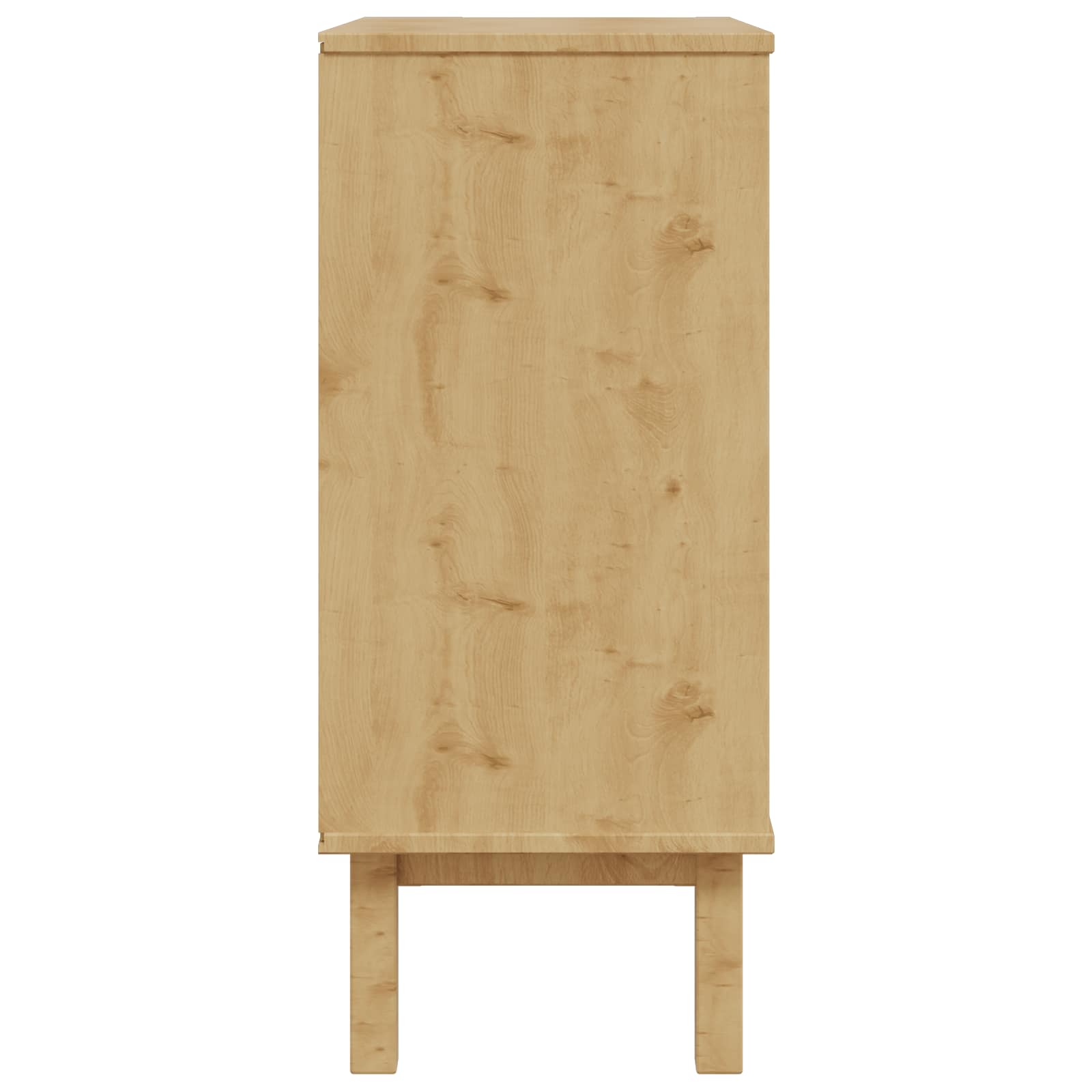 Kommode OTTA Schwarz 76,5 x 39,5 x 90 cm Massives Kiefernholz