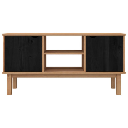 TV-Ständer OTTA 113,5 x 43 x 57 cm Schwarz Massives Kiefernholz