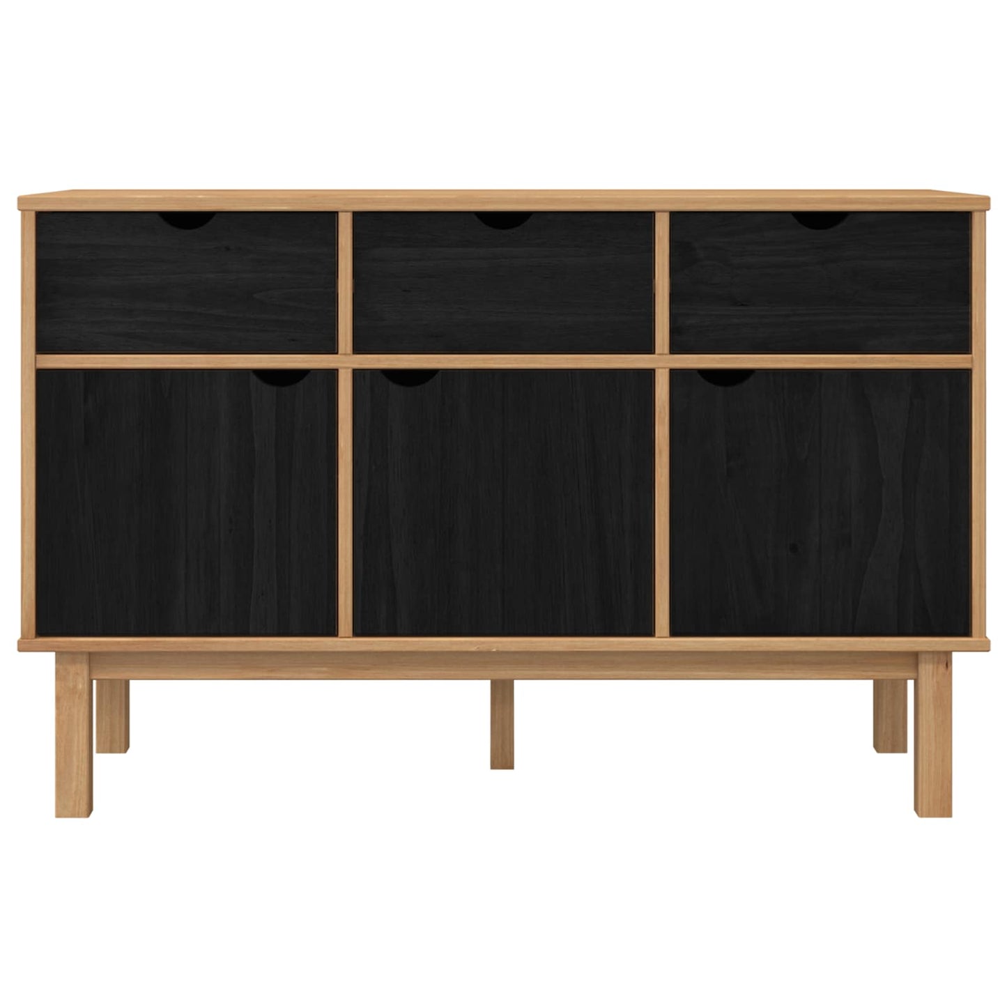 Sideboard OTTA Braun und Schwarz 114 x 43 x 73,5 cm