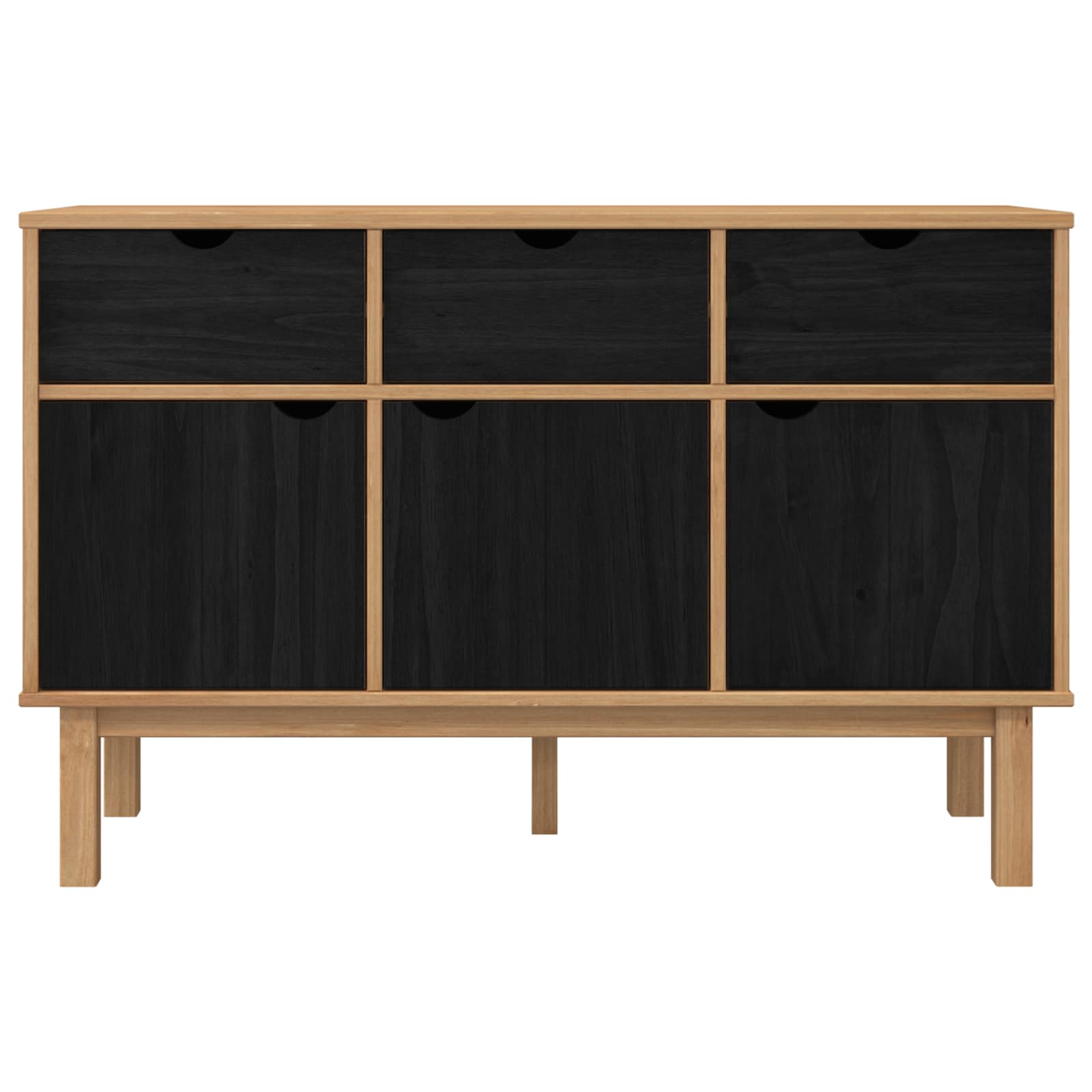Sideboard OTTA Braun und Schwarz 114 x 43 x 73,5 cm