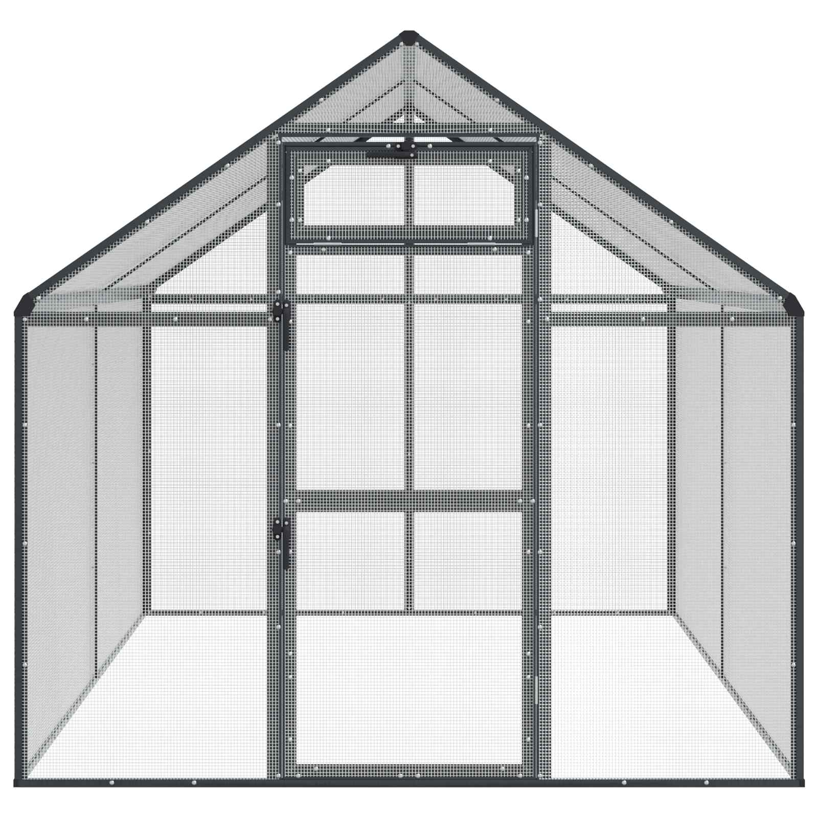 Vogelkäfig Anthrazit 181,5 x 221 x 173,5 cm