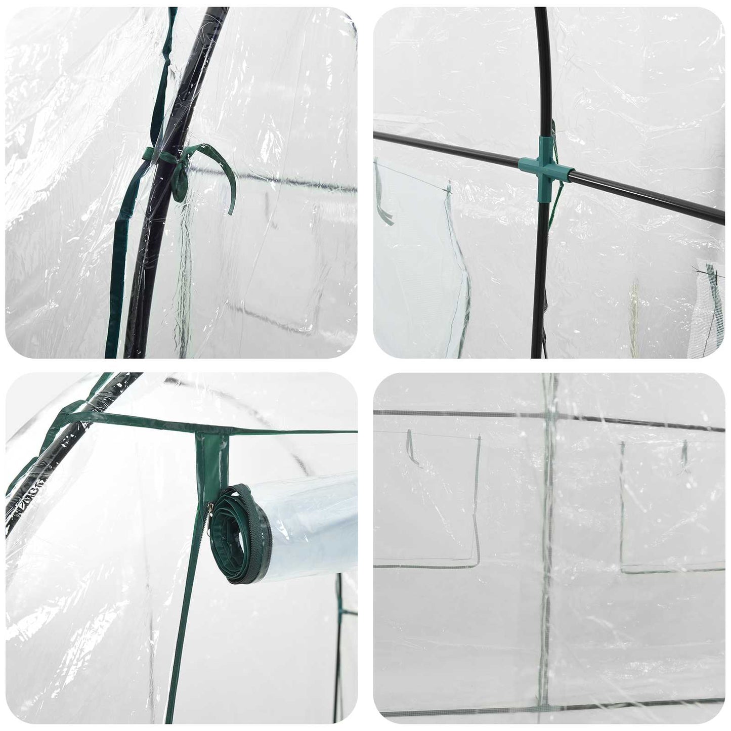 Gewächshaus mit Rahmen 160 x 200 x 192,5 cm PVC Transparent