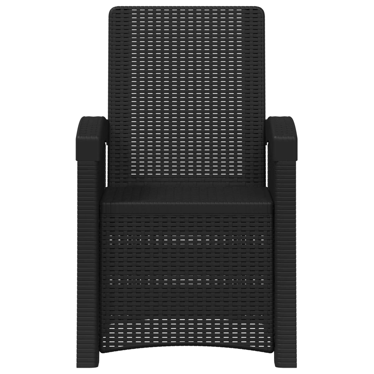 Liegesessel Garten Rattan-Optik Anthrazit PP