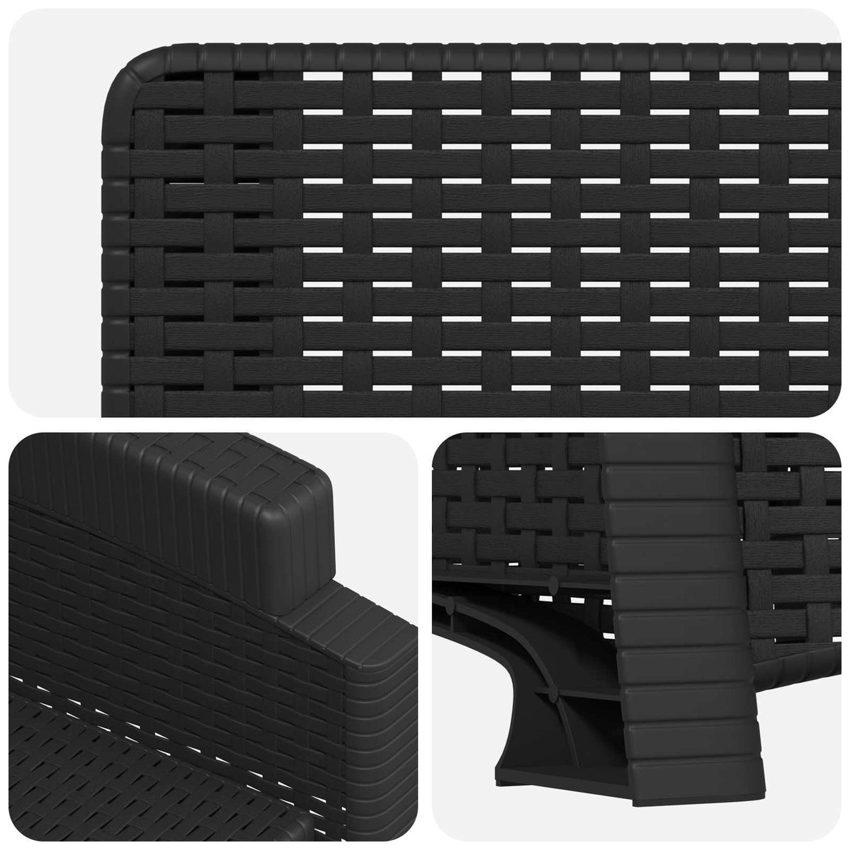 Liegesessel Garten Rattan-Optik 2 stk. Anthrazit PP