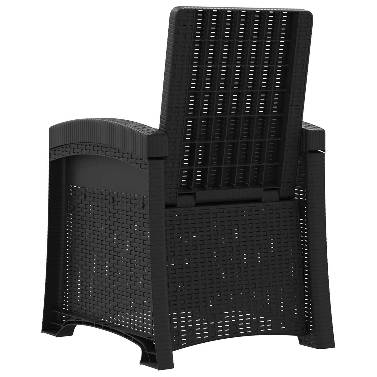 Liegesessel Garten Rattan-Optik 2 stk. Anthrazit PP