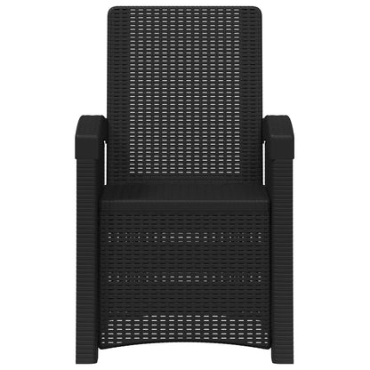 Liegesessel Garten Rattan-Optik 2 stk. Anthrazit PP