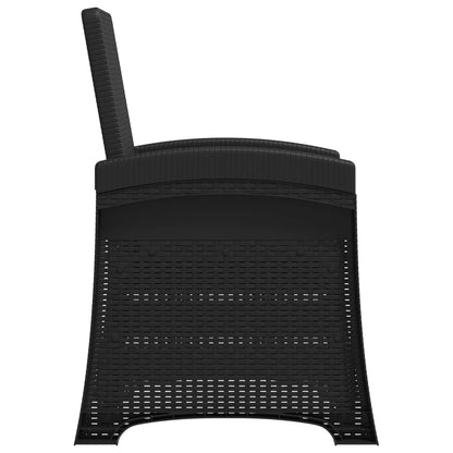 Liegesessel Garten Rattan-Optik 2 stk. Anthrazit PP