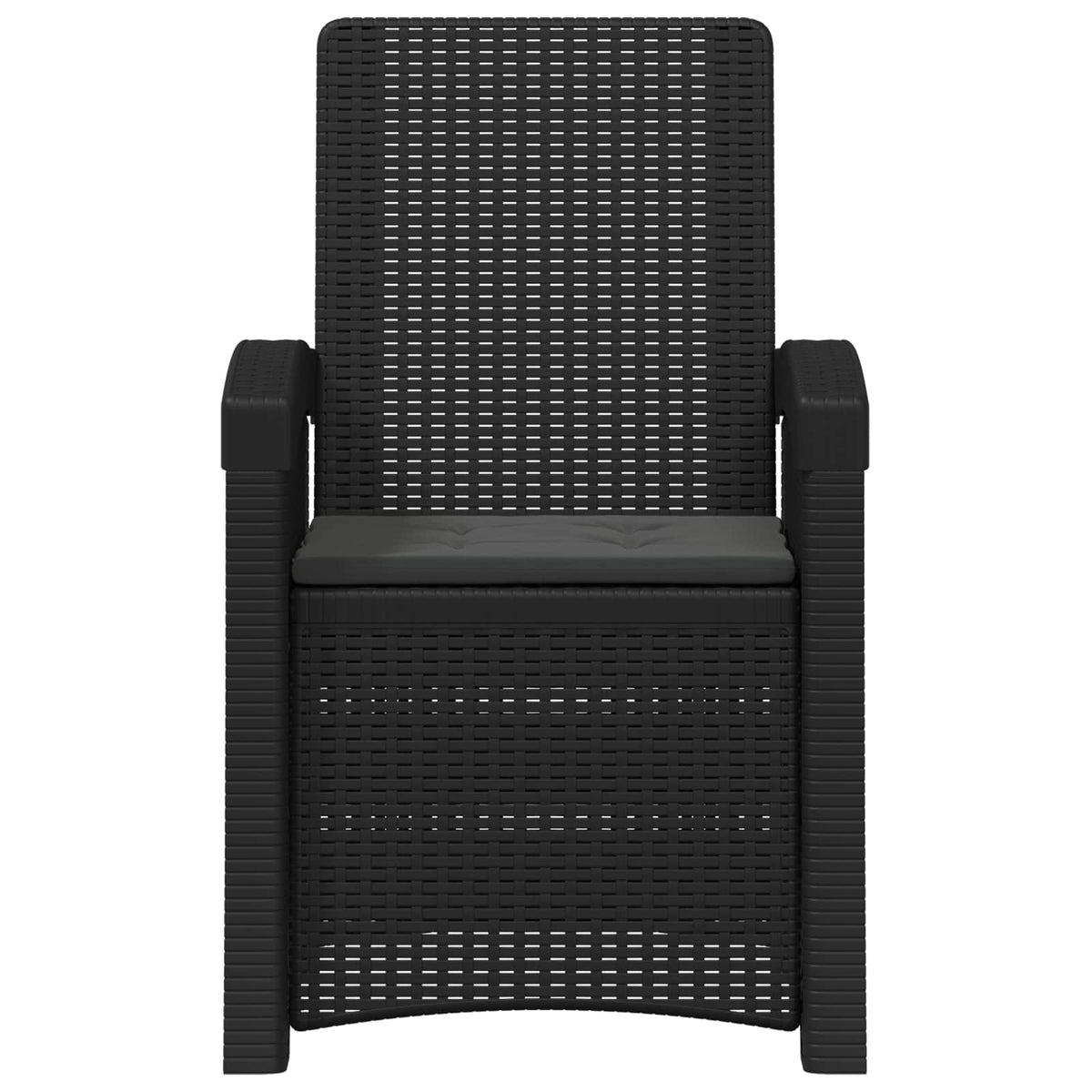 Liegesessel Garten Rattan-Optik Anthrazit PP