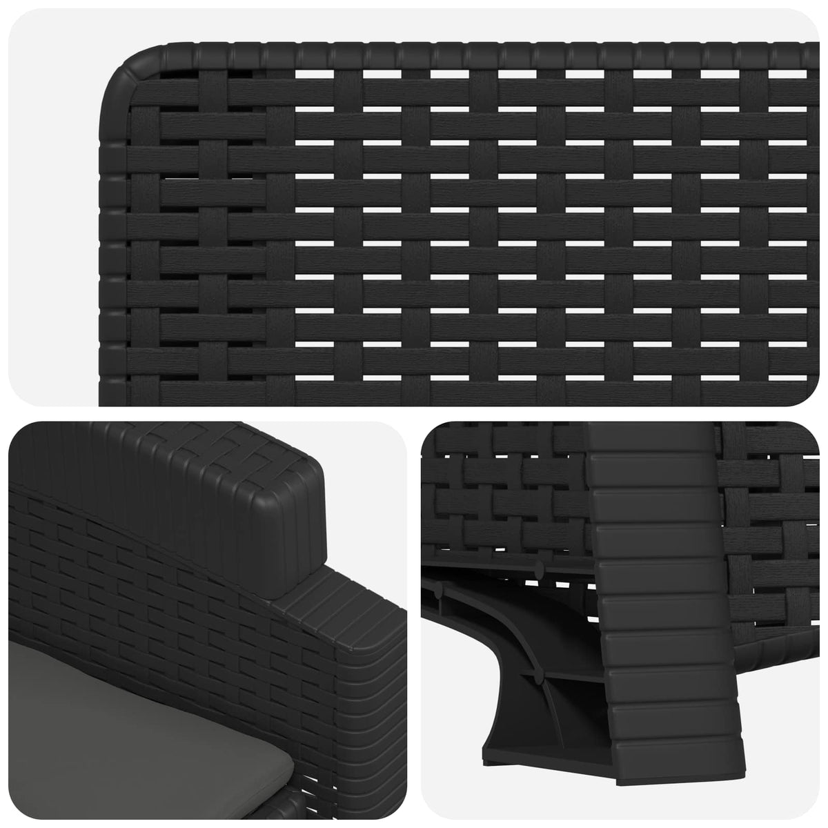 Liegesessel Garten Rattan-Optik 2 stk. Anthrazit PP
