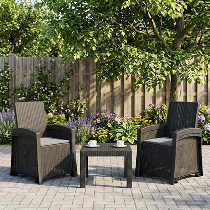 Liegesessel Garten Rattan-Optik 2 stk. Anthrazit PP