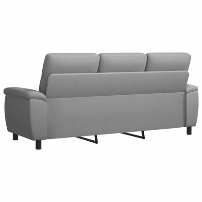 Sofa Hellgrau 214 x 90 x 95 cm Stoff