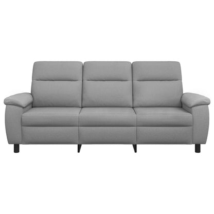 Sofa Hellgrau 214 x 90 x 95 cm Stoff