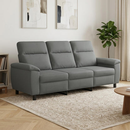 Sofa Dunkelgrau 214 x 90 x 95 cm Stoff