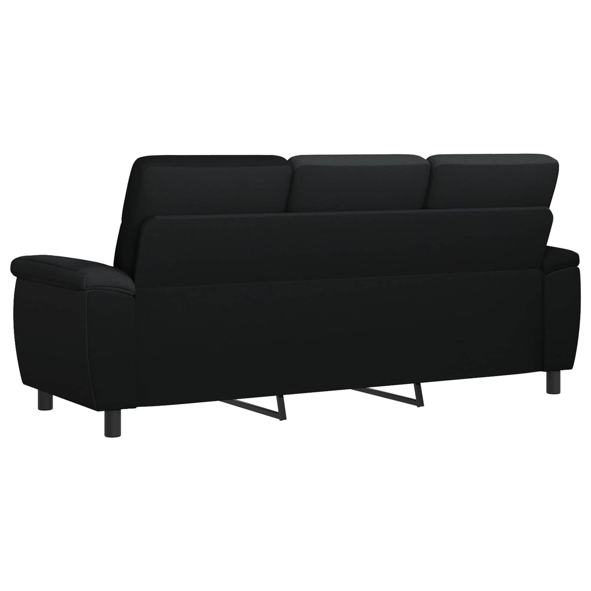 Sofa Schwarz 214 x 90 x 95 cm Stoff