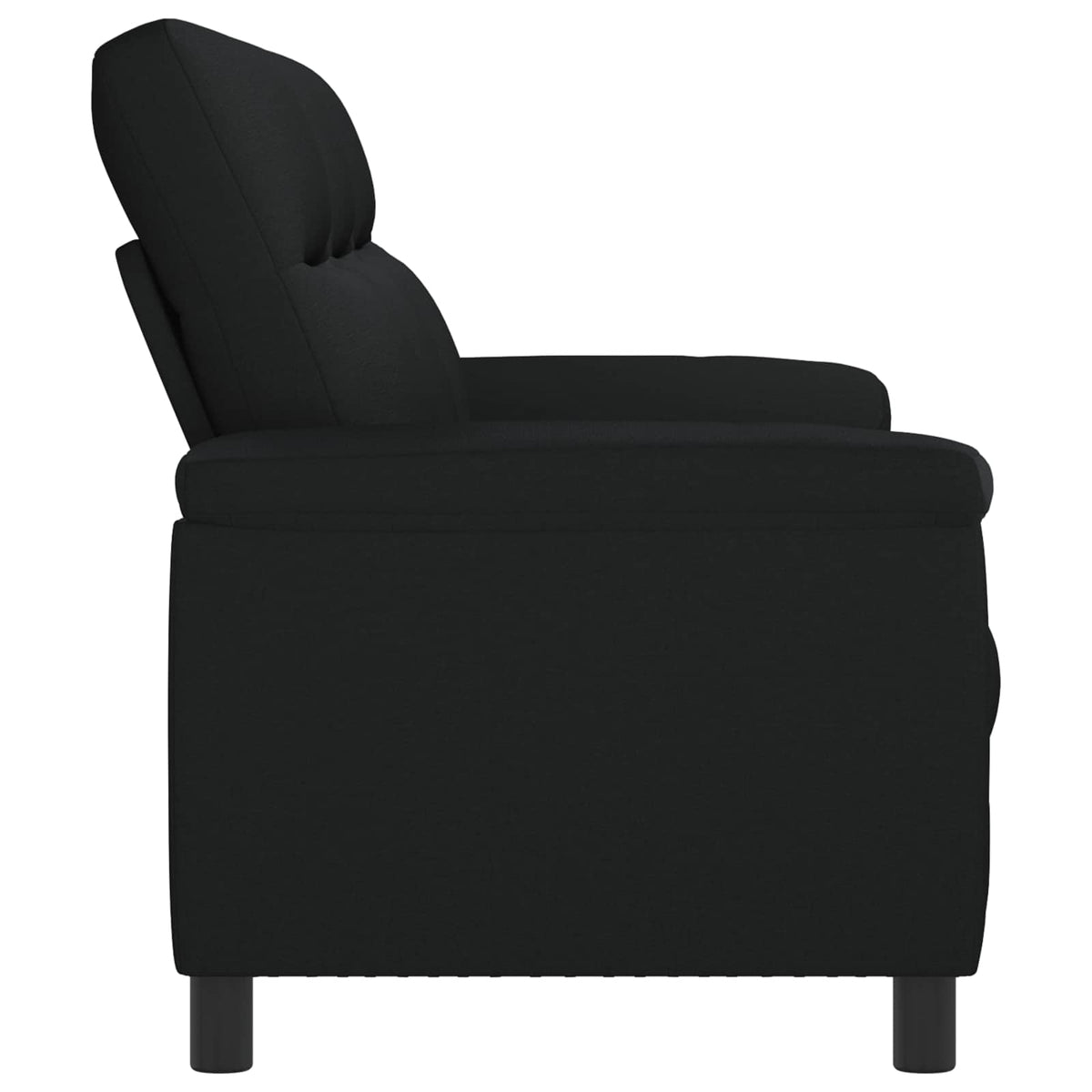 Sofa Schwarz 214 x 90 x 95 cm Stoff