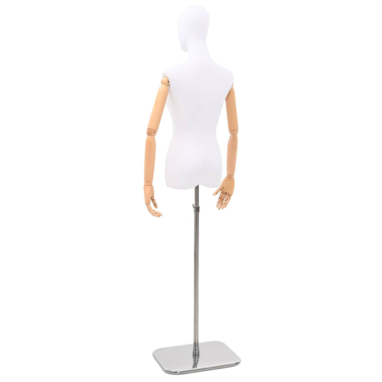 Verstellbare Mannequin 165-213 cm mit Fuß Weiblich PP Weiß