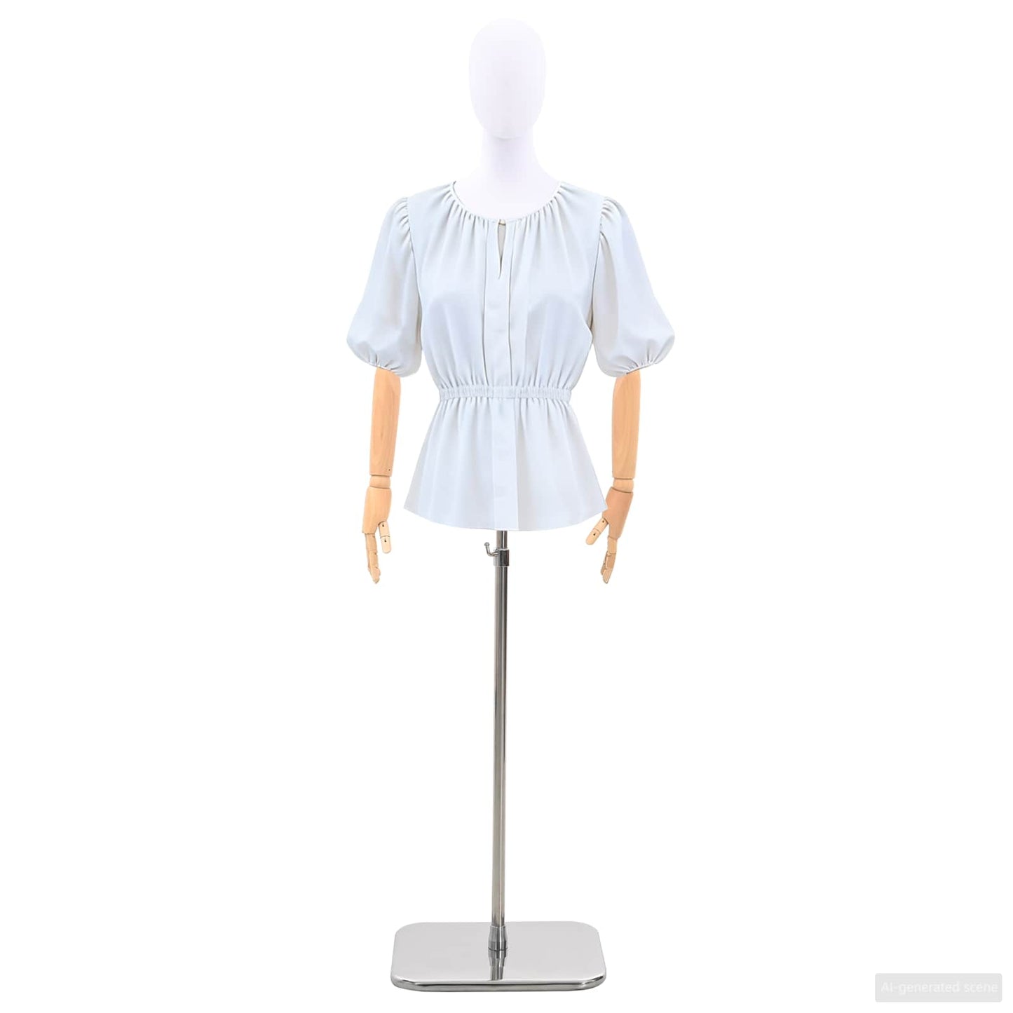 Verstellbare Mannequin 165-213 cm mit Fuß Weiblich PP Weiß