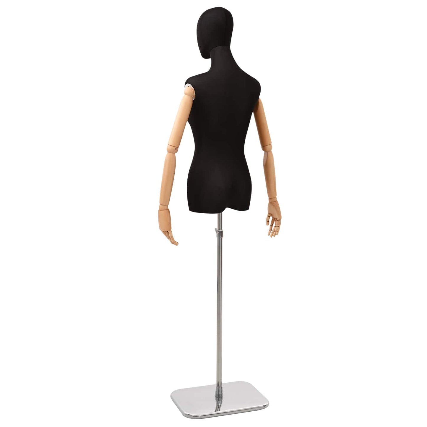 Verstellbare Mannequin 165-213 cm mit Fuß Weiblich PP Schwarz