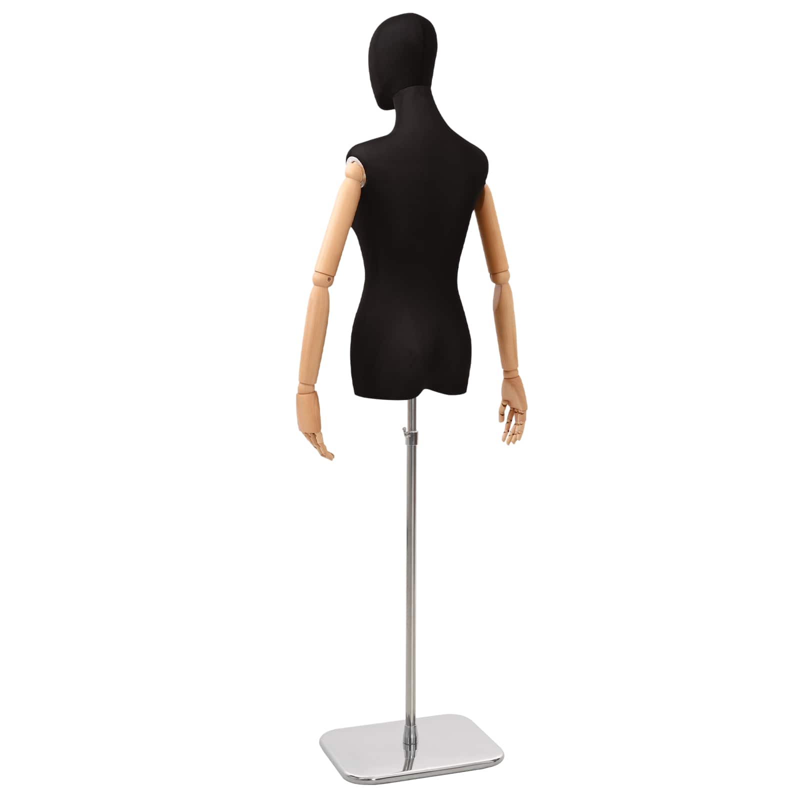 Verstellbare Mannequin 165-213 cm mit Fuß Weiblich PP Schwarz