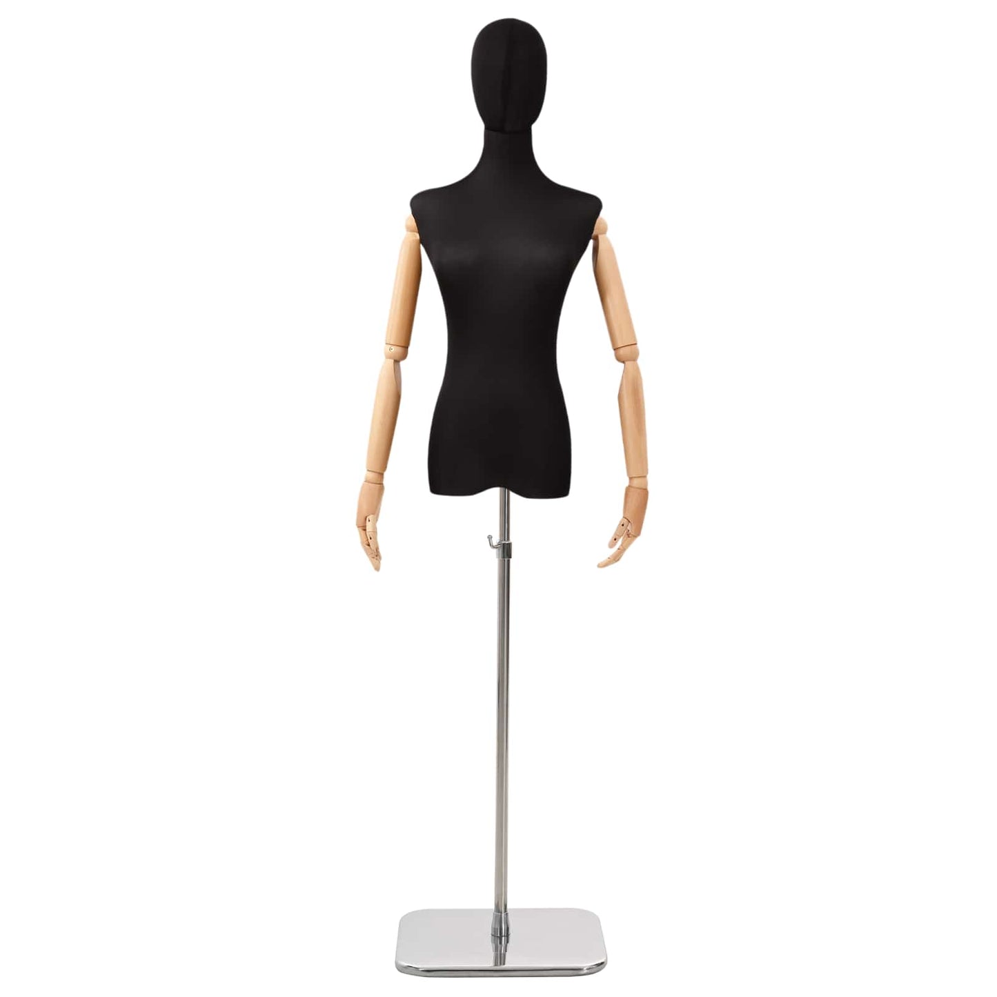 Verstellbare Mannequin 165-213 cm mit Fuß Weiblich PP Schwarz