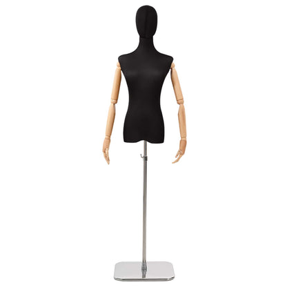 Verstellbare Mannequin 165-213 cm mit Fuß Weiblich PP Schwarz