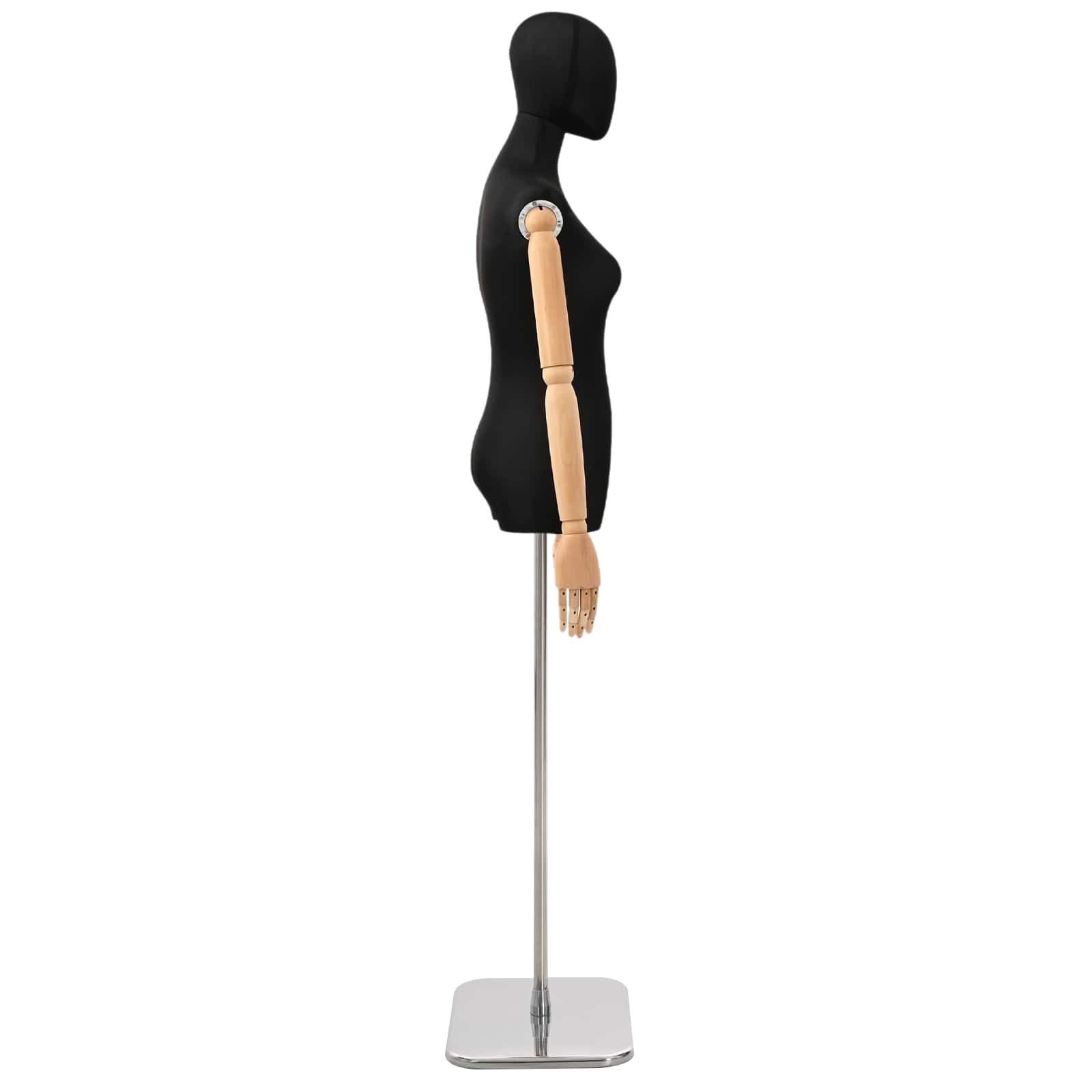 Verstellbare Mannequin 165-213 cm mit Fuß Weiblich PP Schwarz