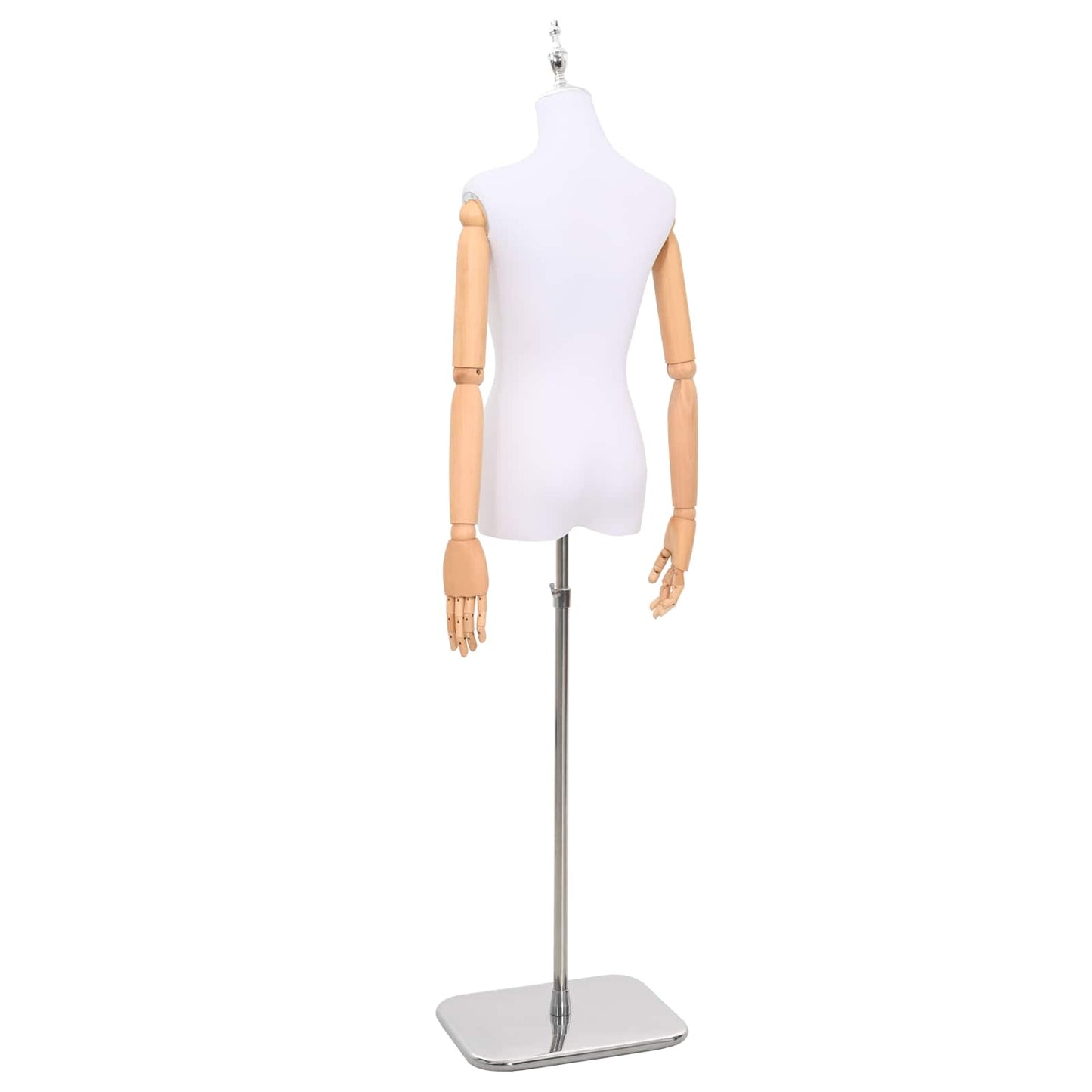 Verstellbare Mannequin 165-213 cm mit Fuß Weiblich PP Weiß