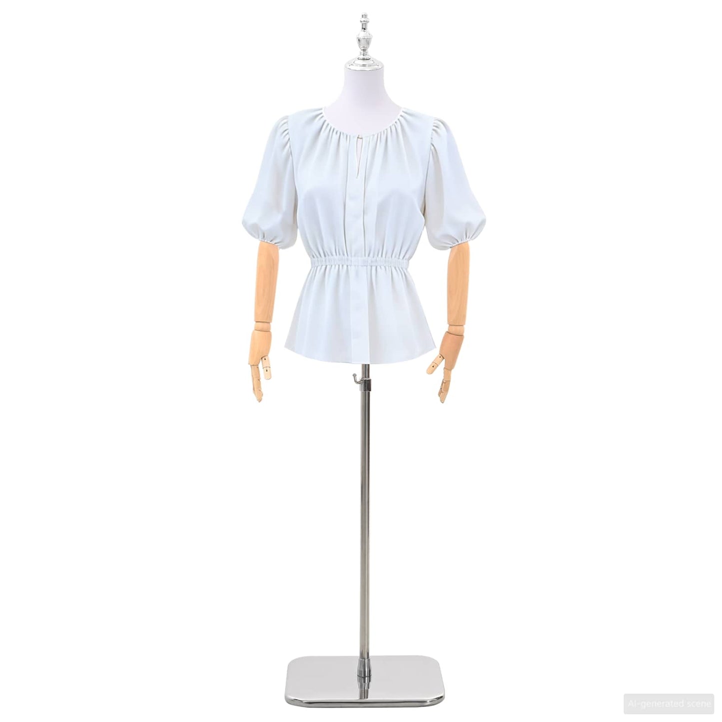 Verstellbare Mannequin 165-213 cm mit Fuß Weiblich PP Weiß