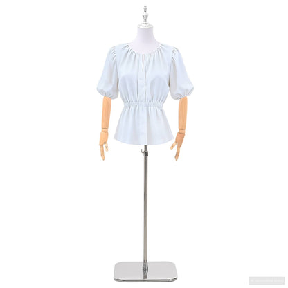 Verstellbare Mannequin 165-213 cm mit Fuß Weiblich PP Weiß