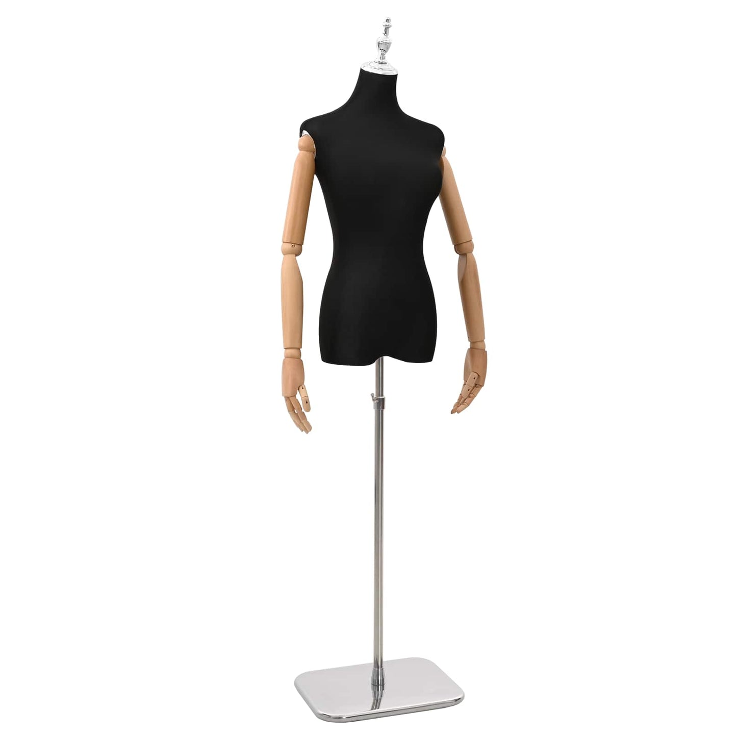 Verstellbare Mannequin 165-213 cm mit Fuß Weiblich PP Schwarz