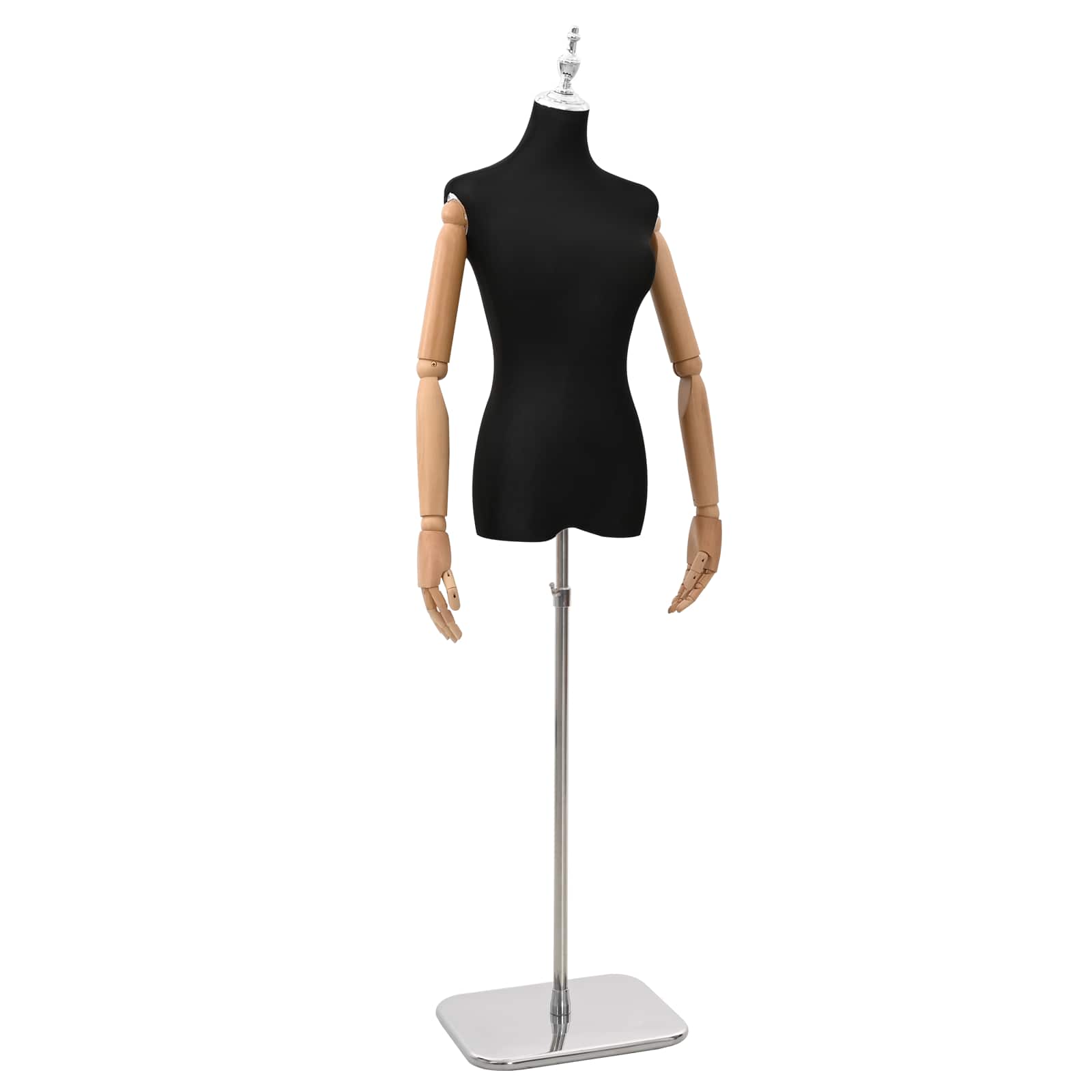 Verstellbare Mannequin 165-213 cm mit Fuß Weiblich PP Schwarz