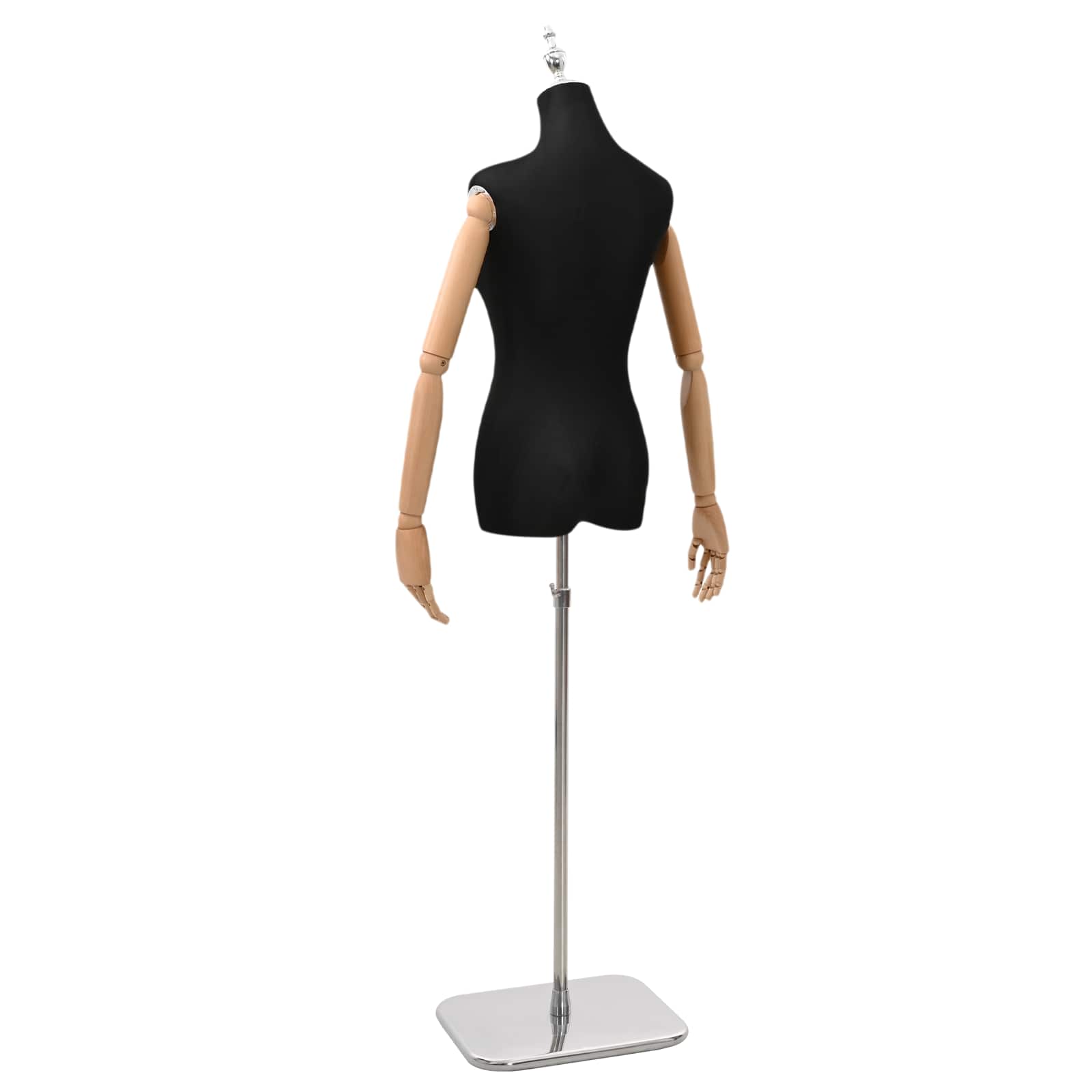 Verstellbare Mannequin 165-213 cm mit Fuß Weiblich PP Schwarz