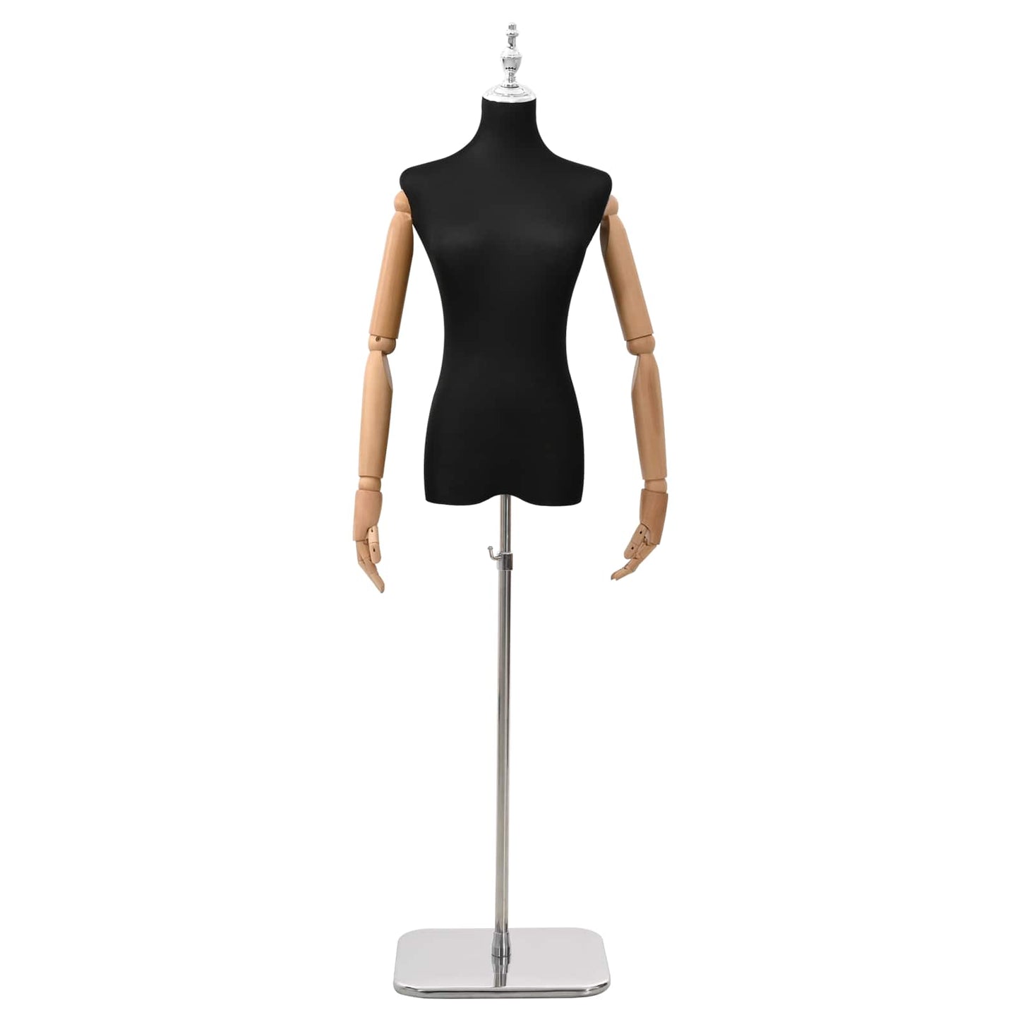 Verstellbare Mannequin 165-213 cm mit Fuß Weiblich PP Schwarz