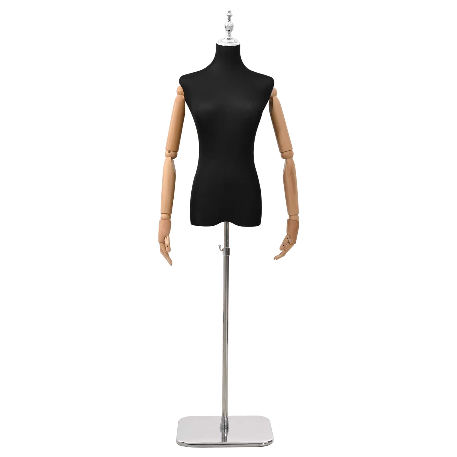 Verstellbare Mannequin 165-213 cm mit Fuß Weiblich PP Schwarz