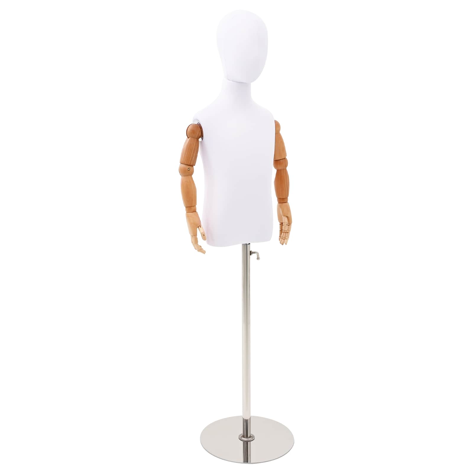 Verstellbares 120-150 cm Mannequin mit Basis Unisex PP Weiß