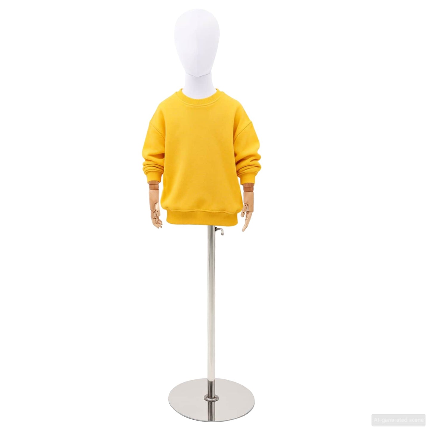 Verstellbares 120-150 cm Mannequin mit Basis Unisex PP Weiß